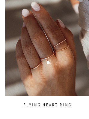 Flying Heart Ring - rosévergoldet