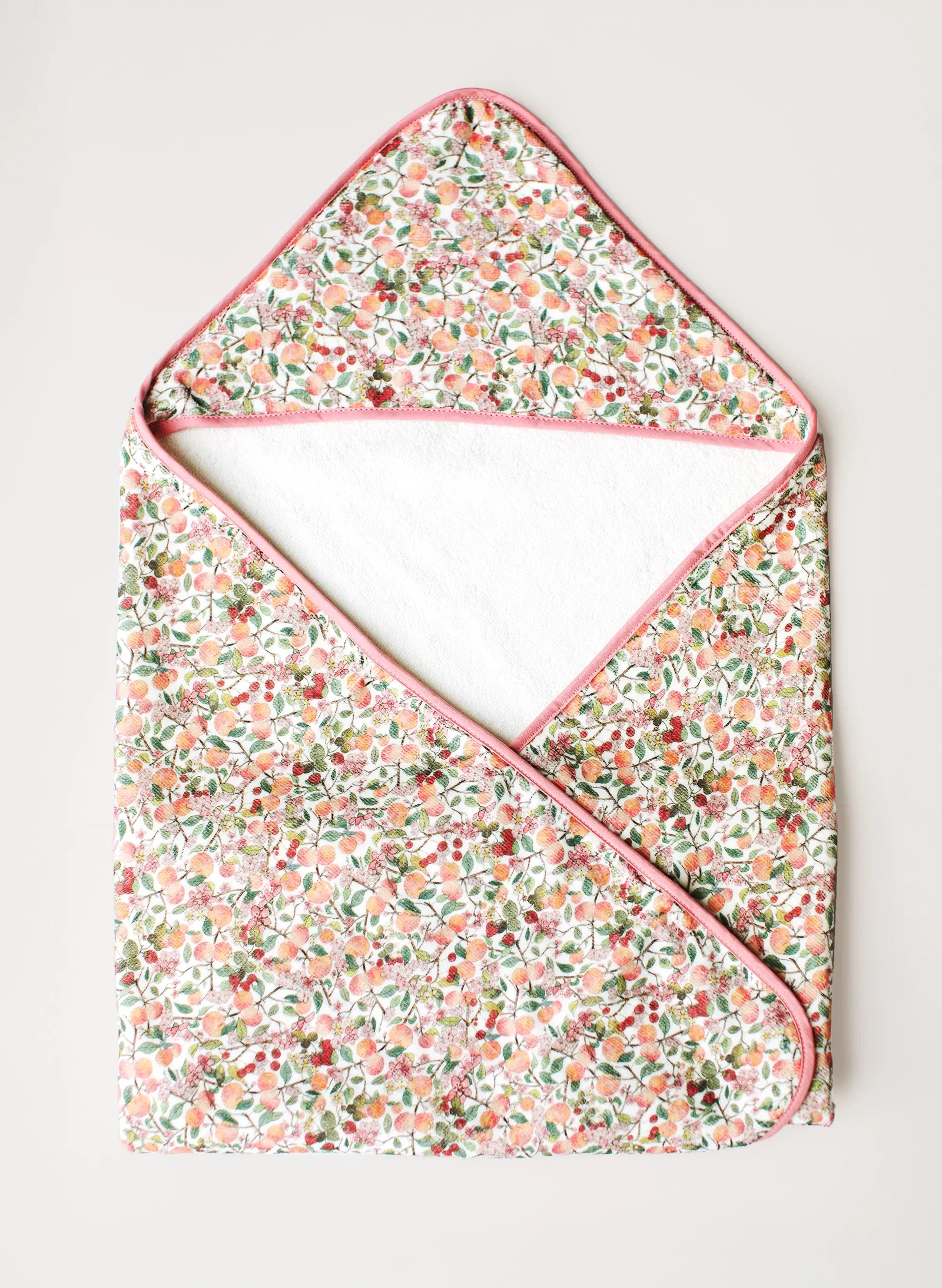 Image of Hooded Bath Towel - Peach Blossom