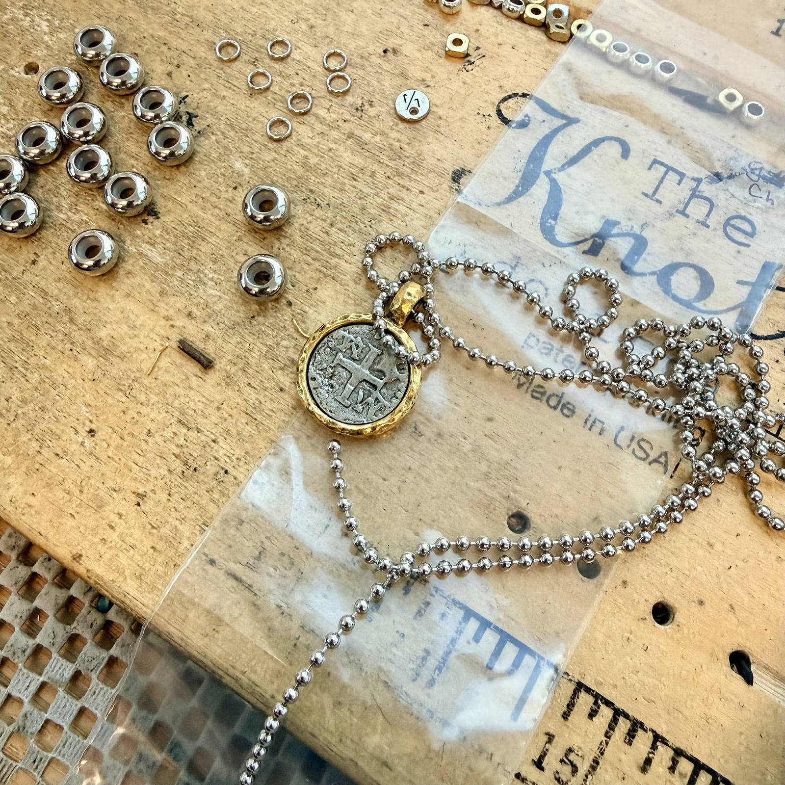Vintage Coin Cross Necklace