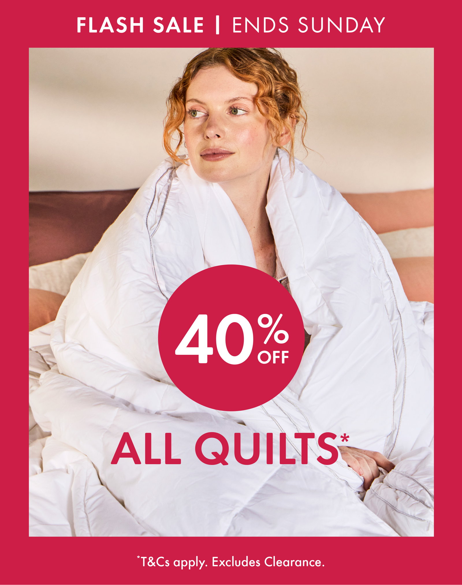 Flash Sale | 40% Off All Quilts
