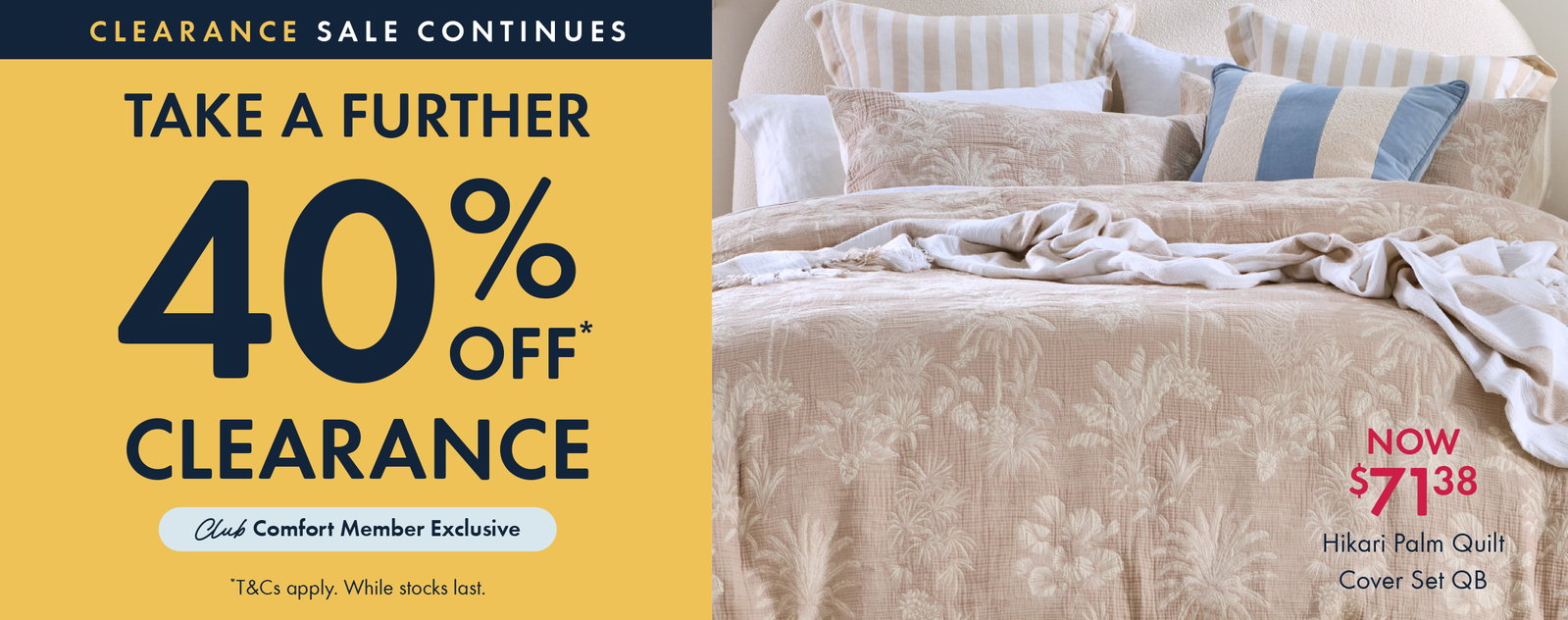 Take a futher 40% off clearance