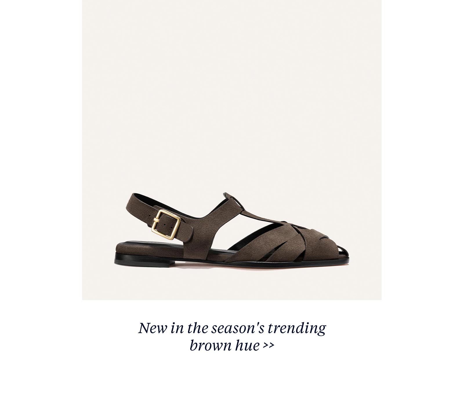 New in the season's trending brown hue >>