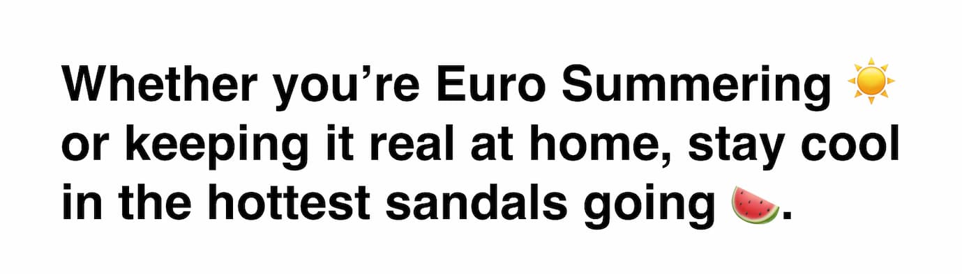 Sandals Text