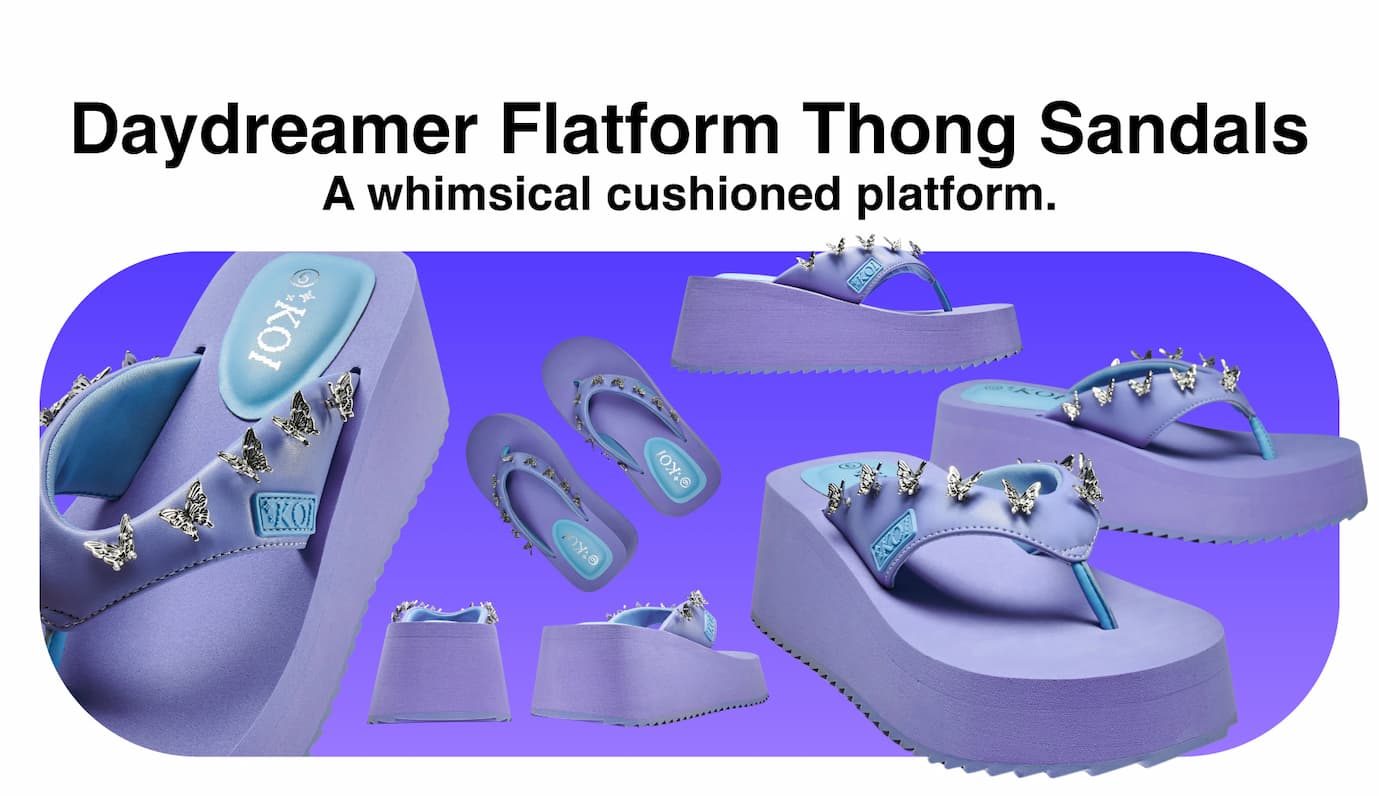 Daydreamer Flatform Thong Sandals-Lilac