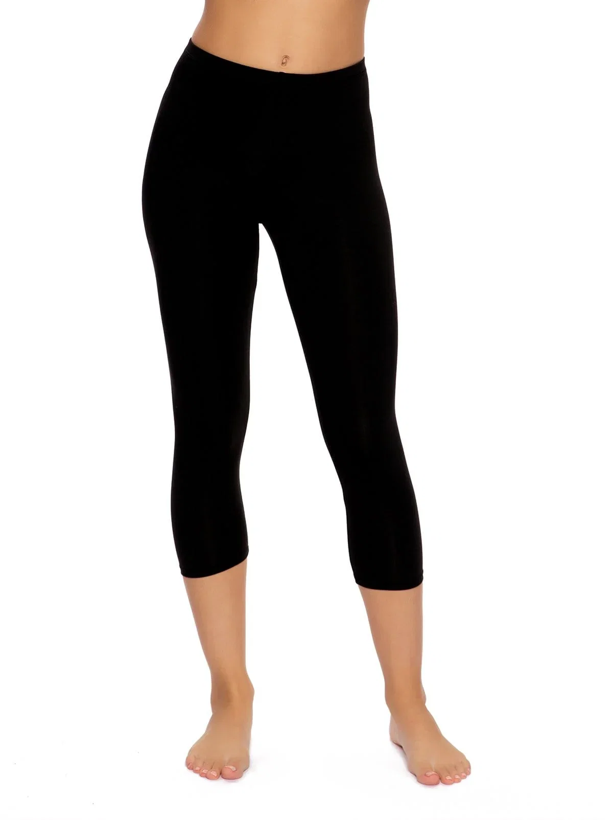Image of Cotton Modal Capri Leggings