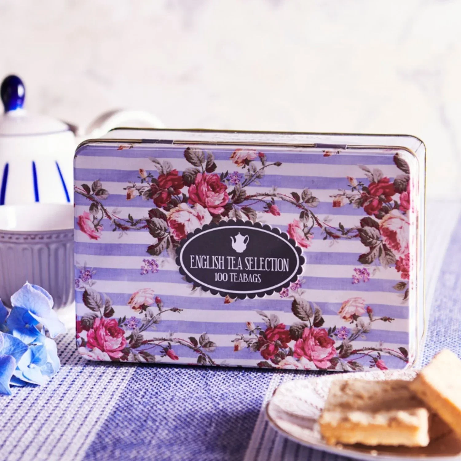 Image of Vintage Floral Tea Selection Tin