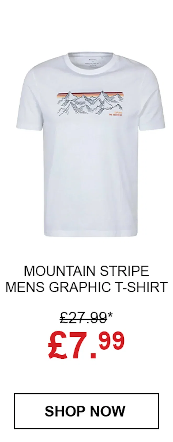 Mountain Stripe Mens Graphic T-Shirt
