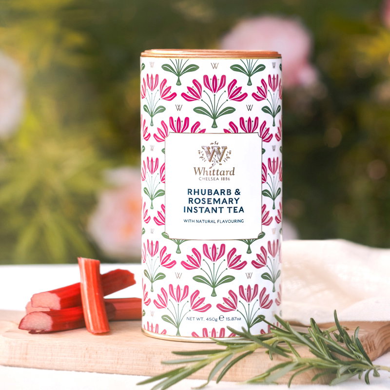 image of rhubarb and rosemary flavour instant tea