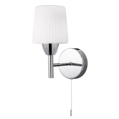 Molice Ribbed Opal Glass Wall Light