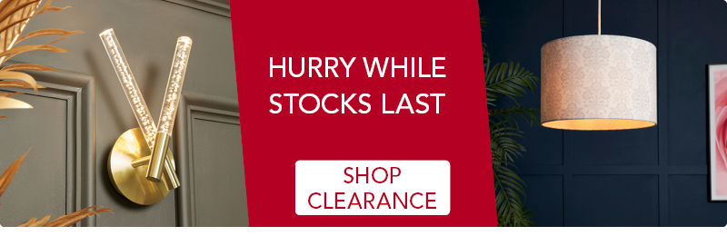 Hurry while stocks last. Shop clearance.