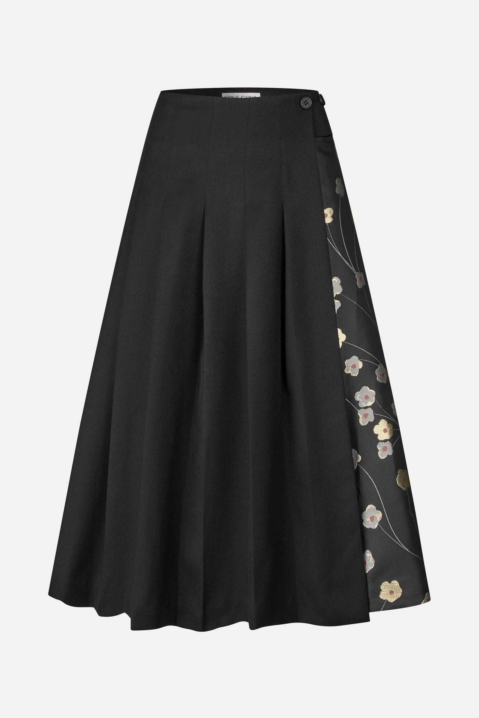 Hybrid Pleated Midi Skirt - Bouquet In Pieces