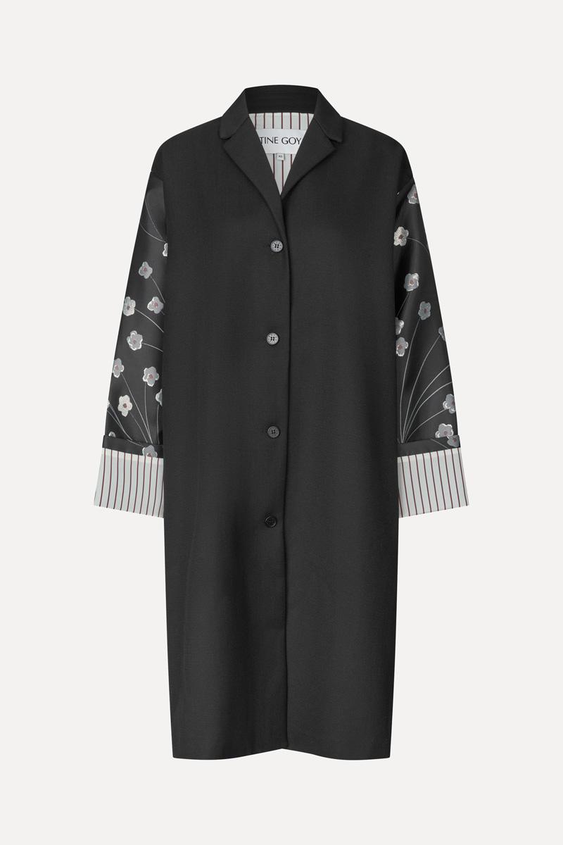 Bell Sleeve Coat - Bouquet In Pieces