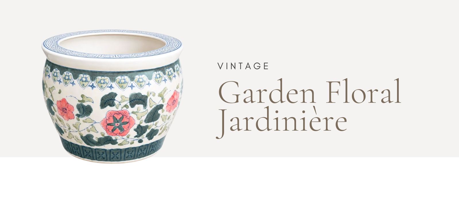 Vintage Garden Floral Jardiniere