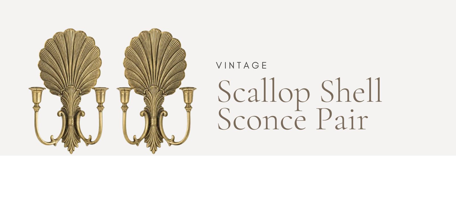 Vintage Scallop Shell Sconce Pair