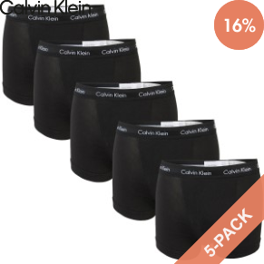5 Stuks Verpakking Calvin Klein Cotton Trunks