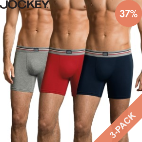 3 Stuks Verpakking Jockey Cotton Stretch Boxer Trunk 