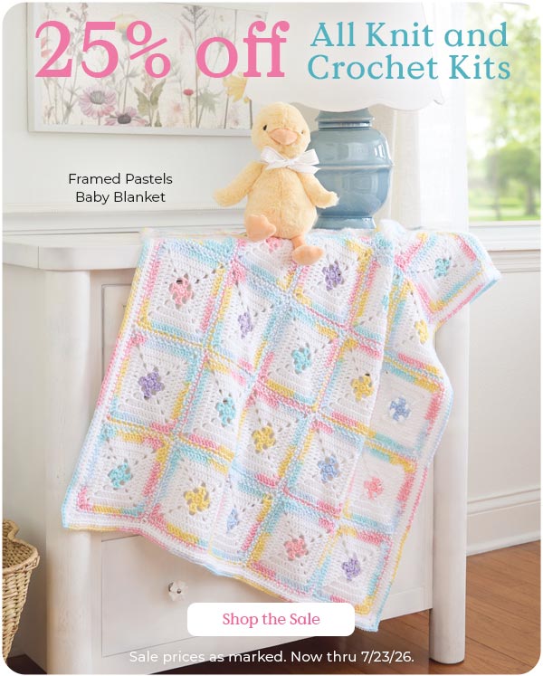 25% Off Knit & Crochet Kits