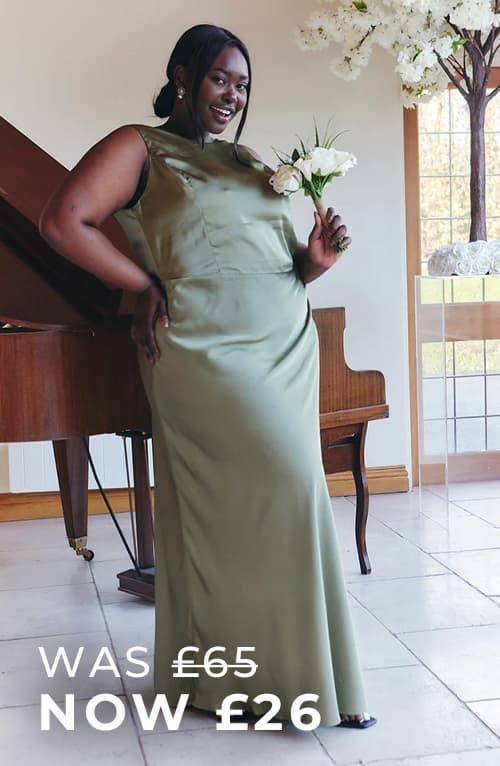 Olive Satin Cowl Back Maxi Dress