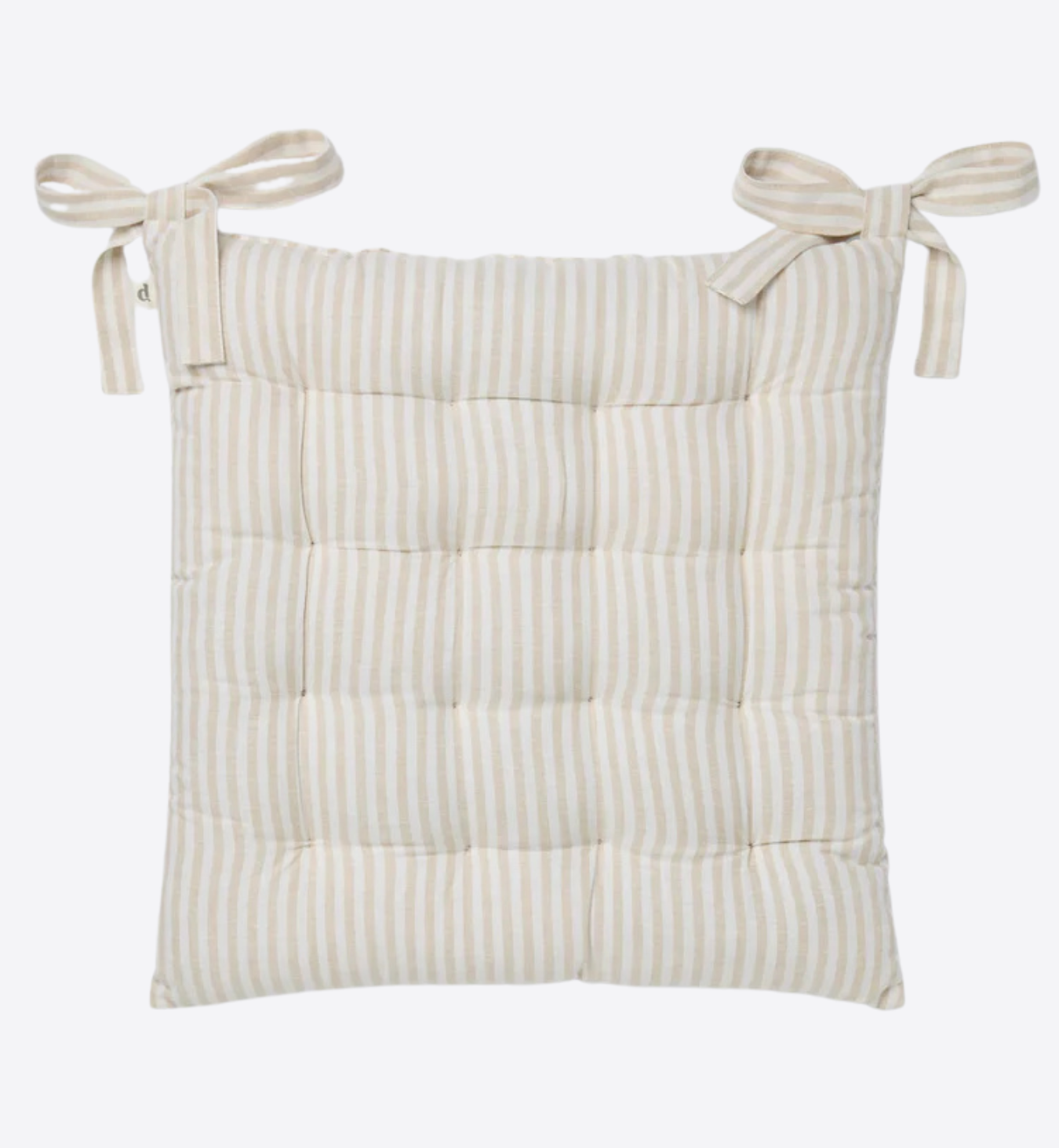 Oatmeal Stripe Linen Blend Seat Pad