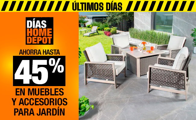 Hasta 45% de ahorro en muebles y accesorios para jardín