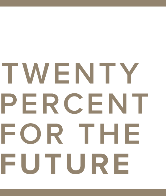 20% for the future logo