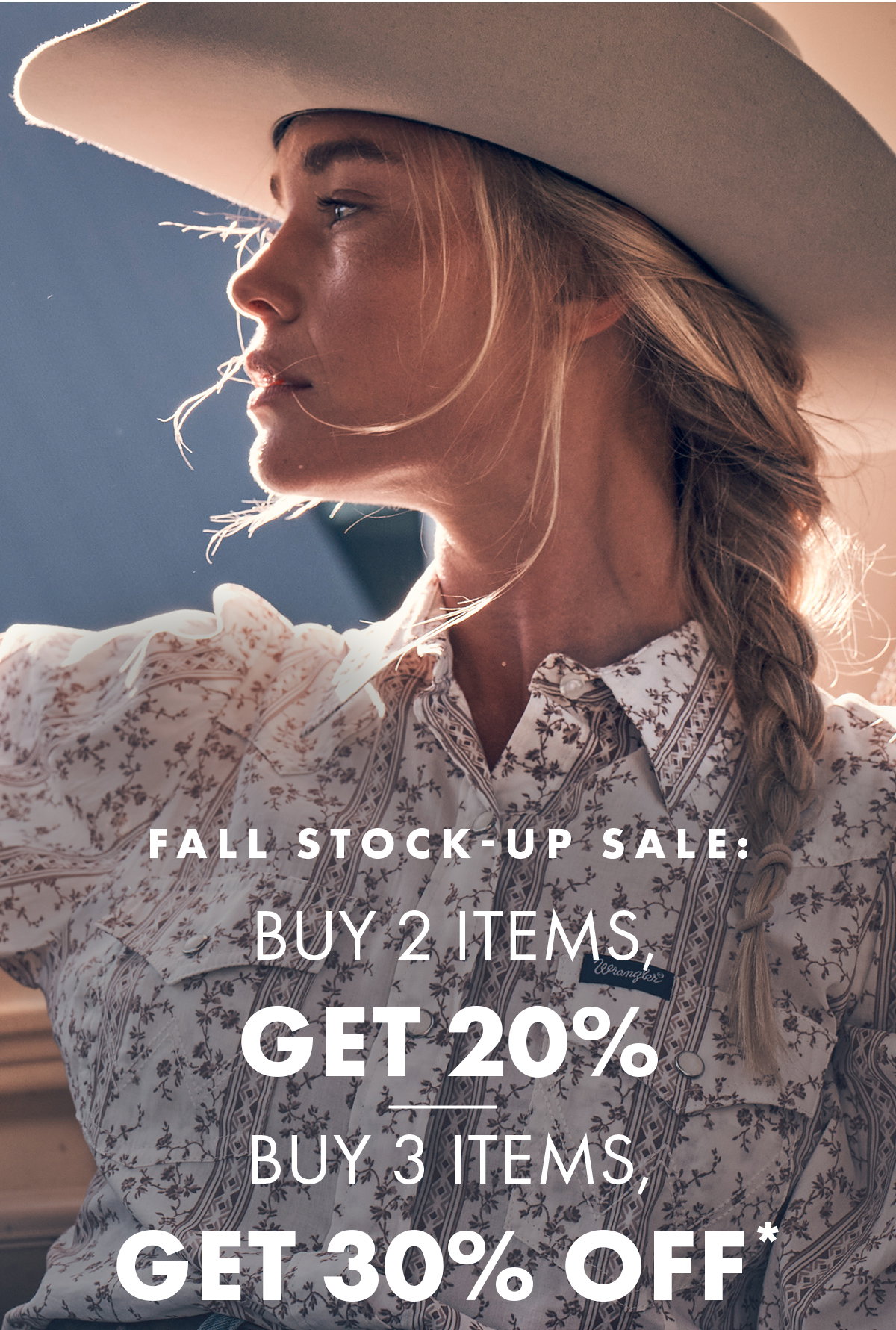Fall Stock - Up Sale: Buy 2 Items, Get 20% Buy 3 Items, Get 30% Off*