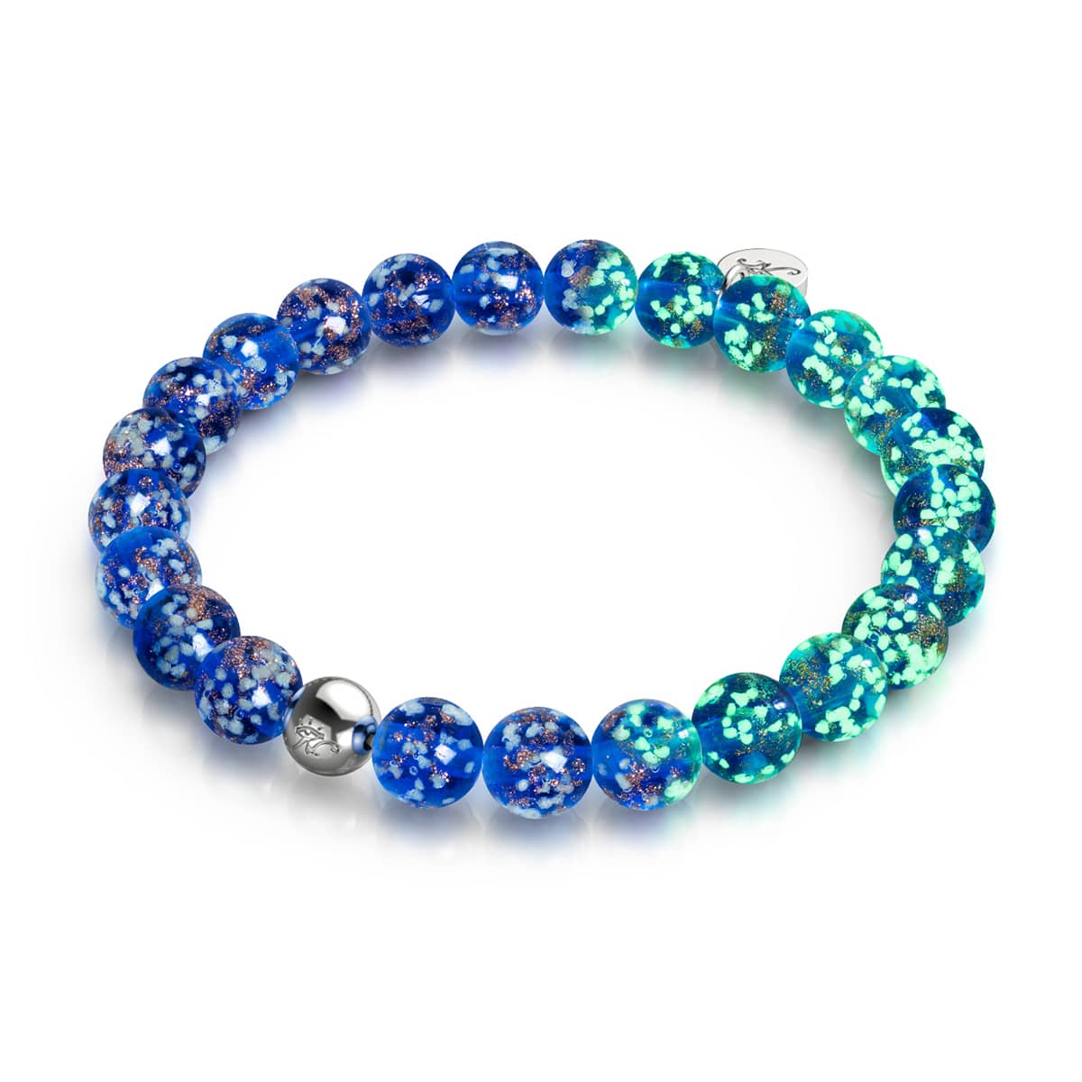 Image of Sapphire | .925 Sterling Silver | Firefly Glass Bracelet