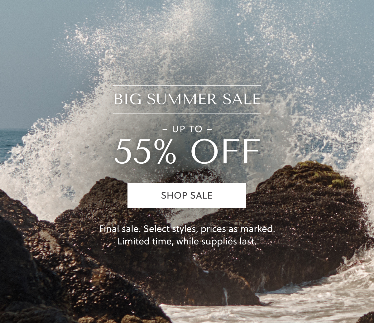 Big Summer Sale - 55% Off