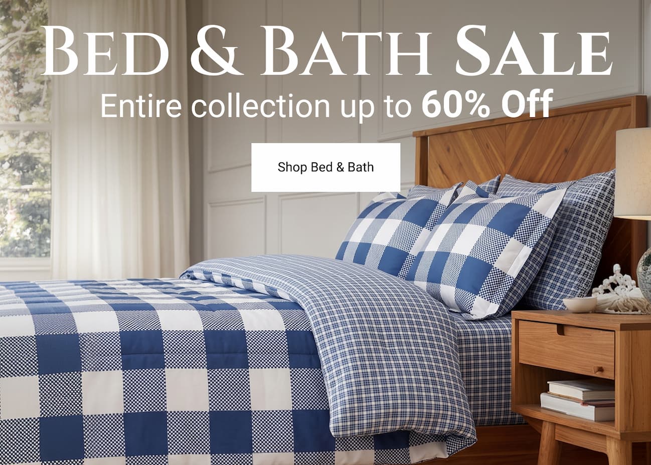 Bed & bath sale up to 60% off