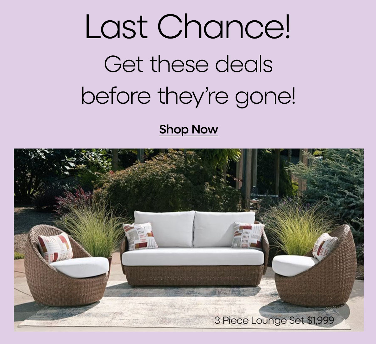 Last chance on deals before they are gone!