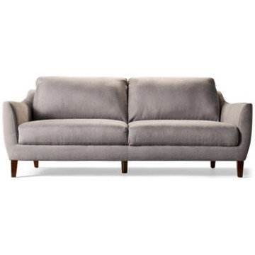 Isla Sofa - Plush Cushions - Stylish Flared Arms - 2 Coordinating Toss Pillows - Durable 100% Polyester Cover
