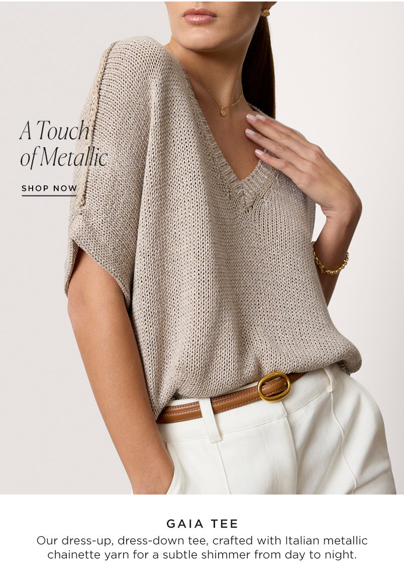Summer Knits featuring Gaia Metallic Tee