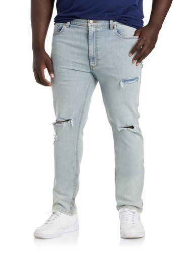Tapered-Fit Destructed Jeans