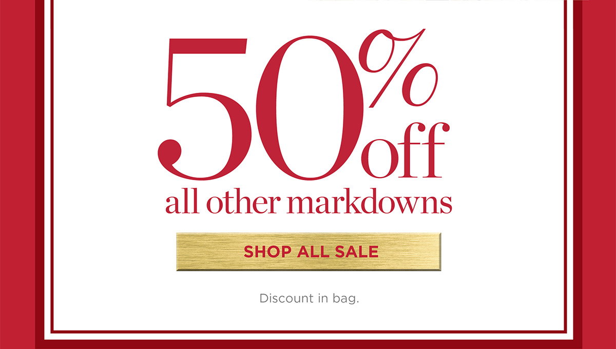 50% off all other markdowns | Shop All Sale