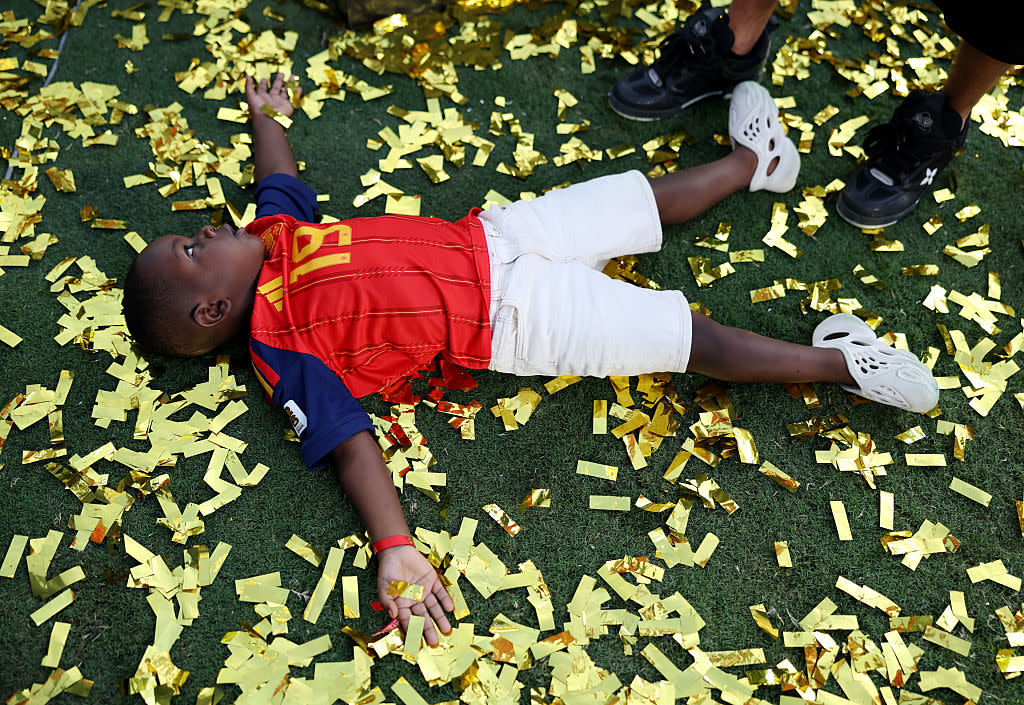 Lamine Yamal's younger brother, Keyne, post-match at Sunday's World Cup final 