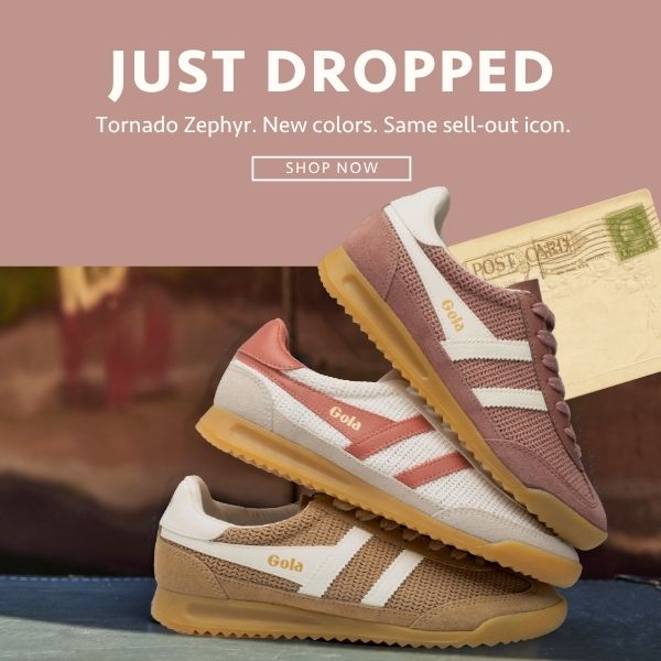 An image of Gola Tornado Zephyr. Just dropped. New colors. Same sell-out icons. Shop now. 