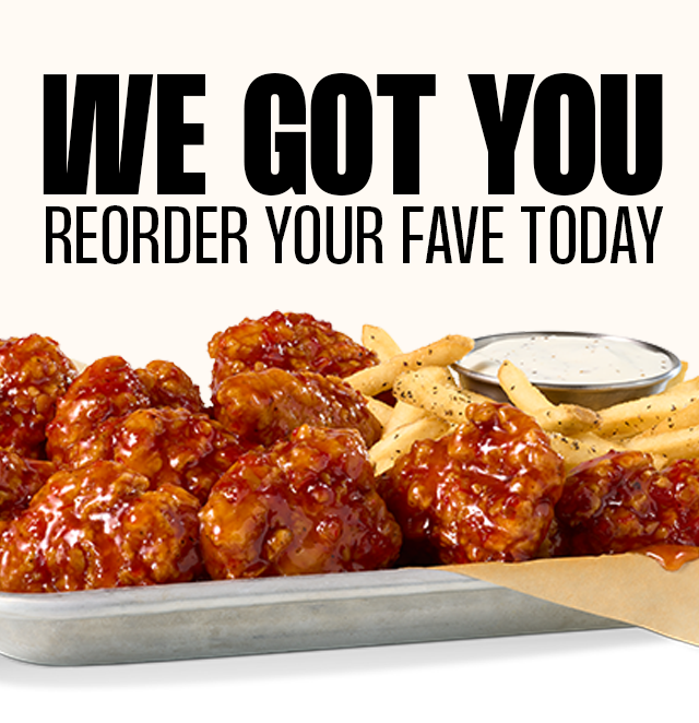 Reorder your Buffalo Wild Wings favorites today