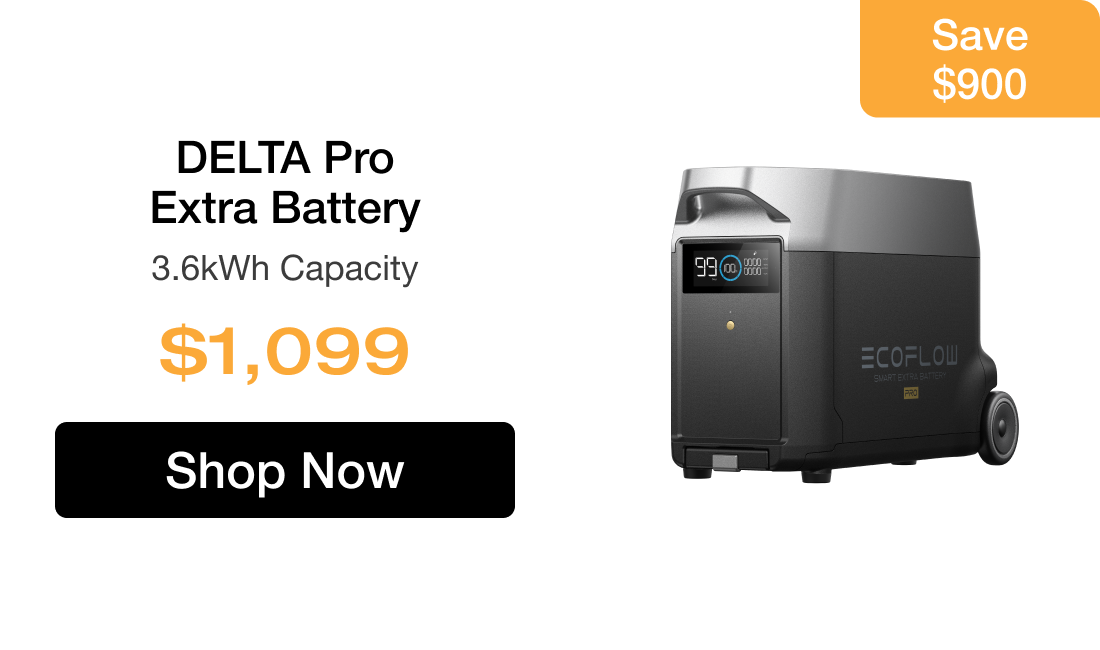 DELTA 3 Plus + 160W Solar Panel 1kWh | 1800W Output $699 Save $100