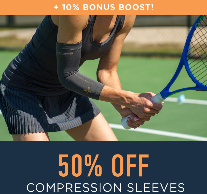 50% OFF COMPRESSION SLEEVES