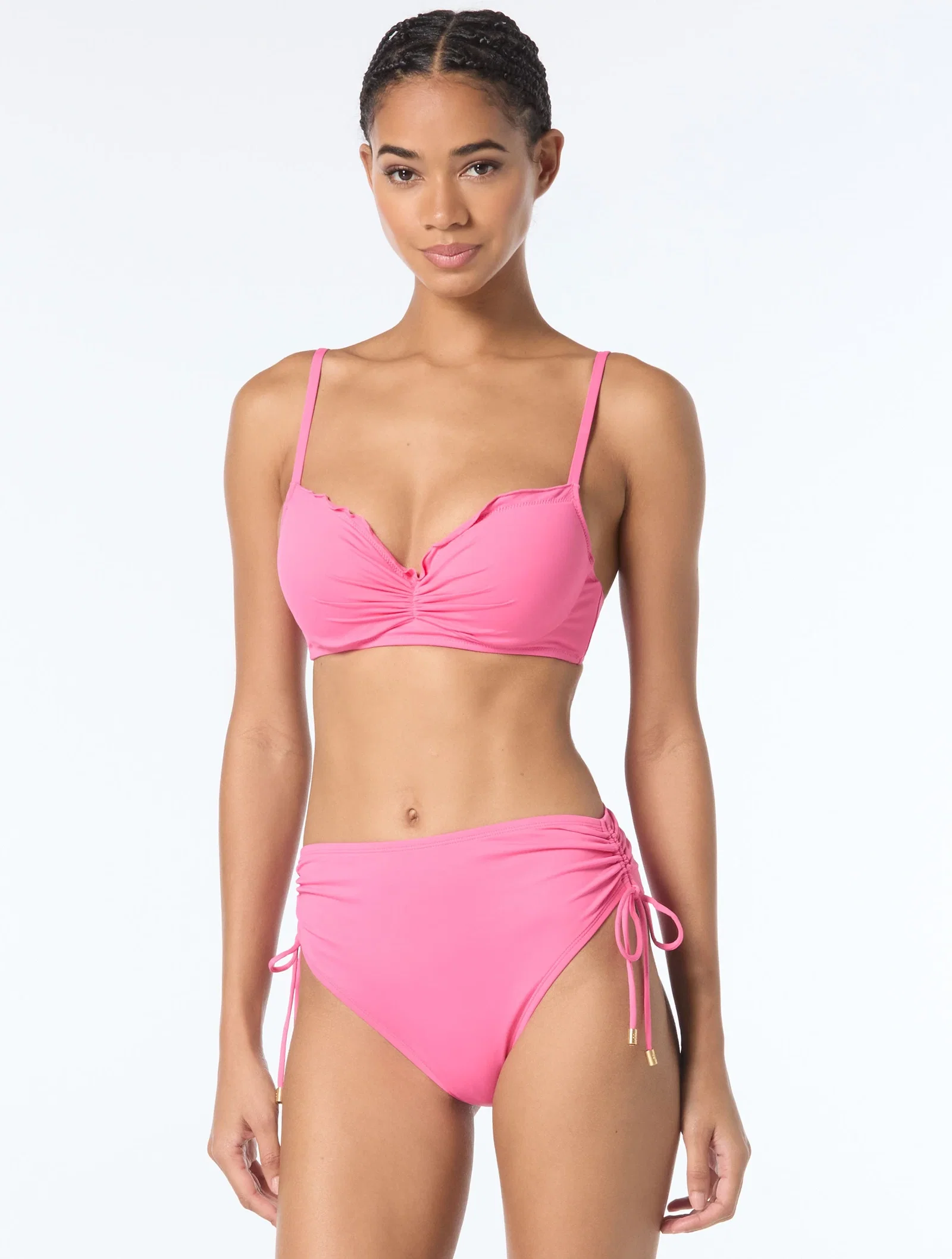 Image of Coco Reef Lavish Ruffle Bra Sized Underwire Bikini Top - Solids