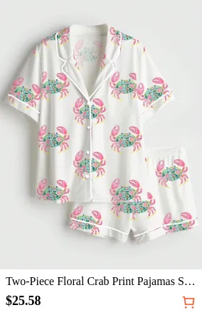 Two-Piece Floral Crab Print...