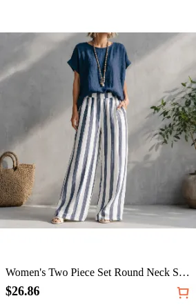 Women s Two Piece Set Round Neck...