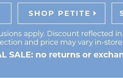 Shop Petite Clearance