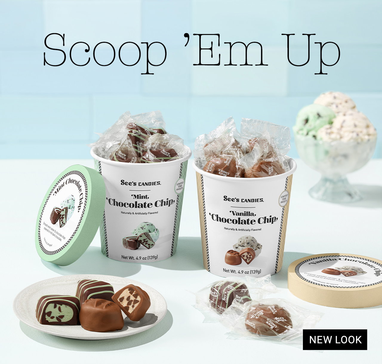 NEW LOOK | Scoop ’Em Up: Vanilla and Mint Chocolate Chip candies