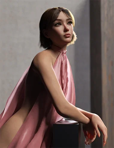 dForce Draped Elegance Dress for Genesis 9