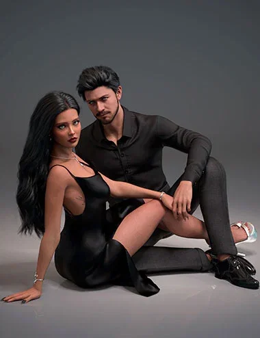 Essentials Sitting Poses for Genesis 9 Feminine and Masculine