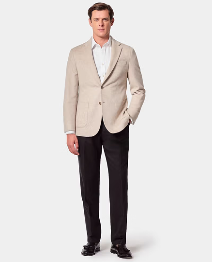 Slim Fit Beige Blazer