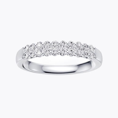 Platinum Three Row Eternity 0.50ct Diamond Ring
