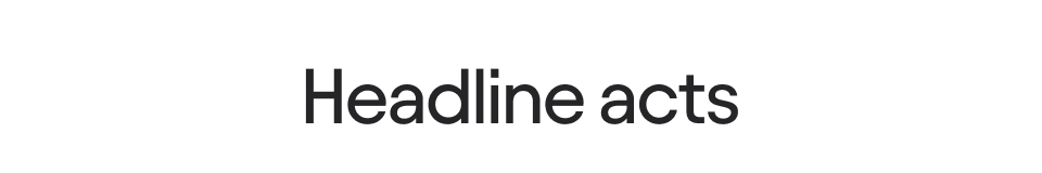 Headline acts