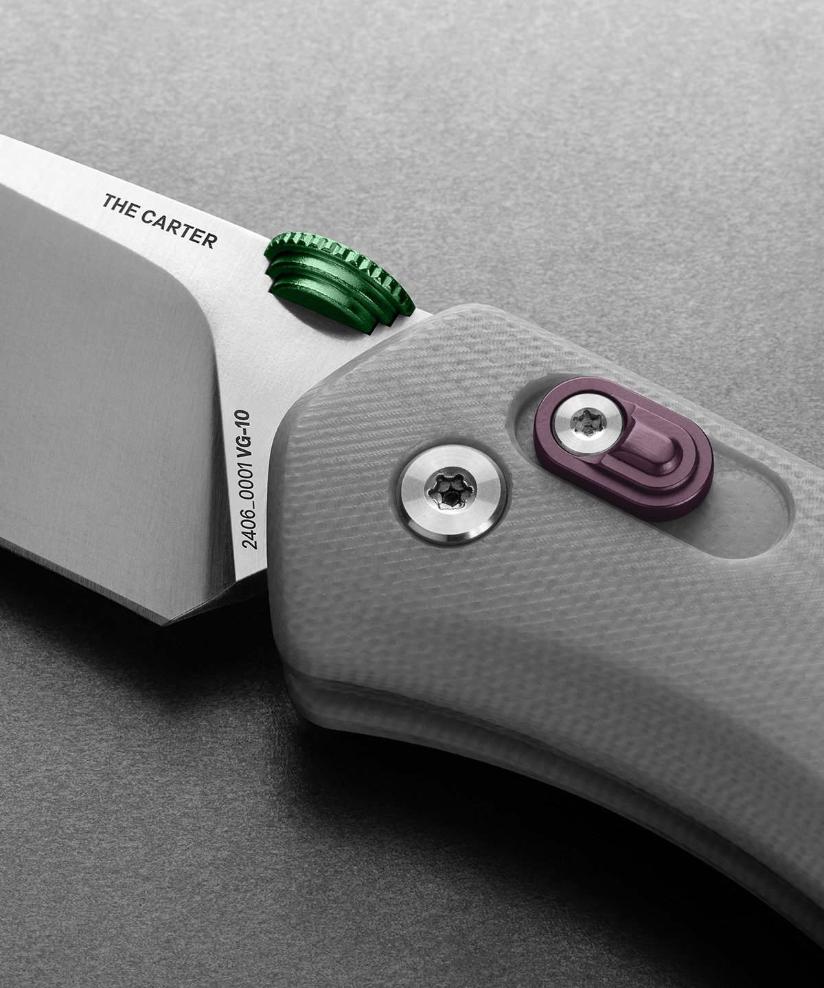 Carter primer gray button/thumb disk detail